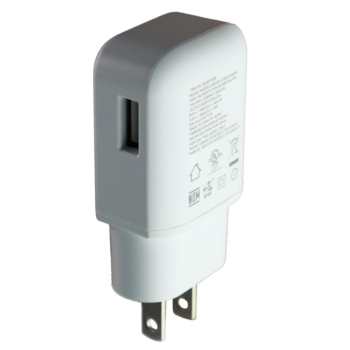 LG (9V/1.8A) Fast Charge Wall Charger Single USB Adapter - White (MCS-H06WA) Cell Phone - Chargers & Cradles LG - Simple Cell Bulk Wholesale Pricing - USA Seller