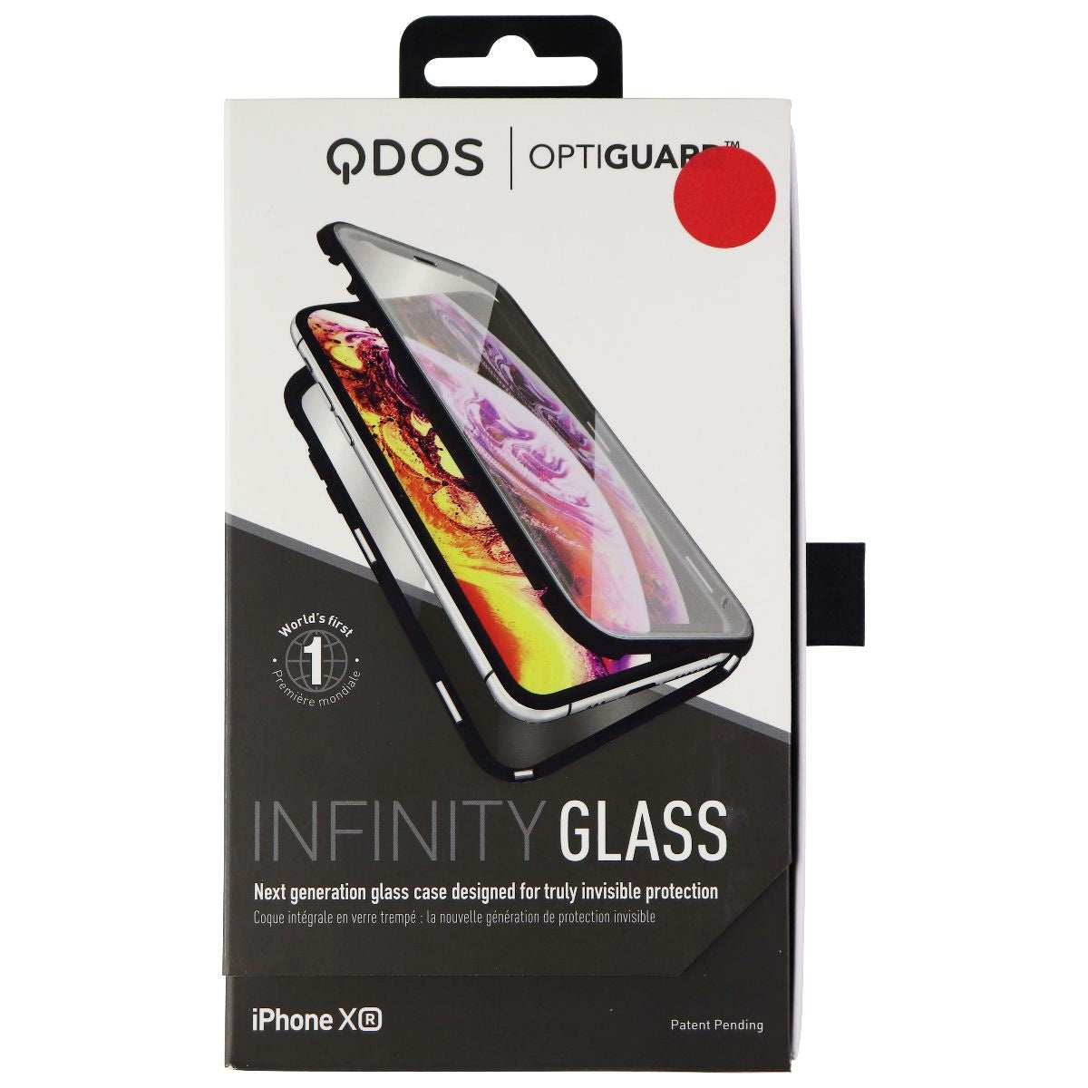 Reso QDOS OptiGuard Glass Case for Apple iPhone XR - Clear/Black Cell Phone - Cases, Covers & Skins Reso    - Simple Cell Bulk Wholesale Pricing - USA Seller
