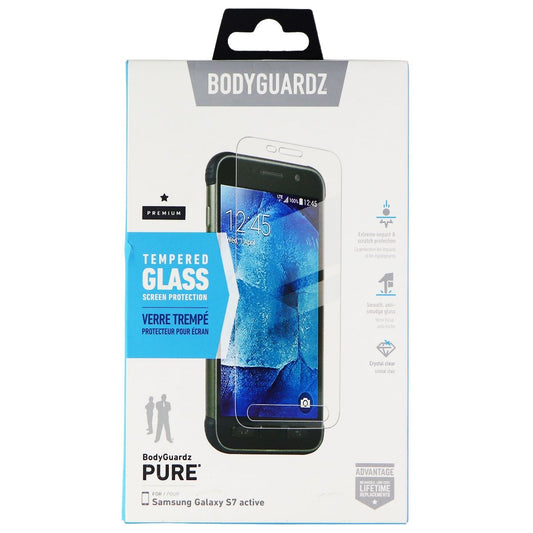 BodyGuardz Pure Series Tempered Glass for Samsung Galaxy S7 Active - Clear Cell Phone - Screen Protectors BODYGUARDZ - Simple Cell Bulk Wholesale Pricing - USA Seller