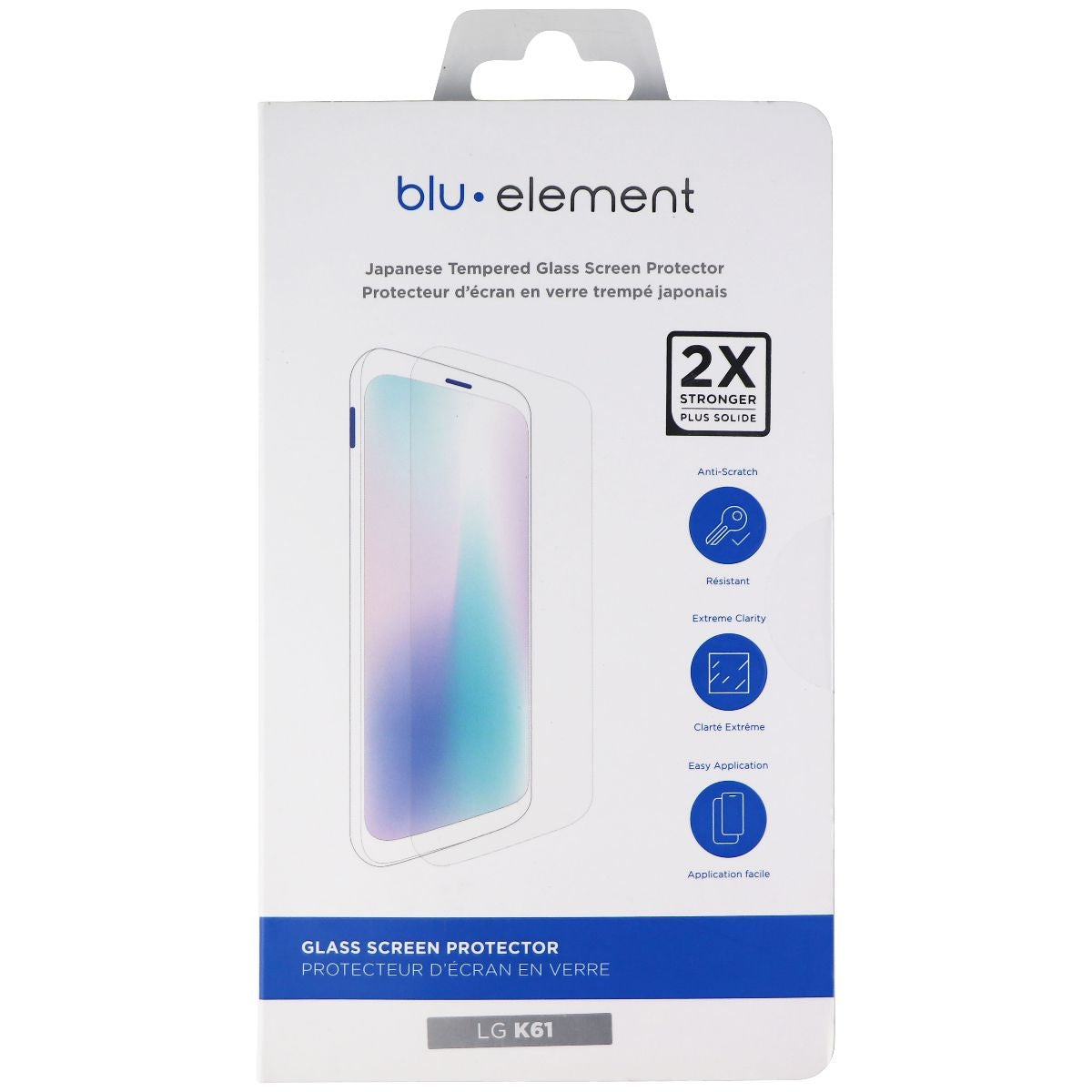 Blu Element Glass Screen Protector for LG K61 Smartphone - Clear Cell Phone - Screen Protectors Blu Element - Simple Cell Bulk Wholesale Pricing - USA Seller