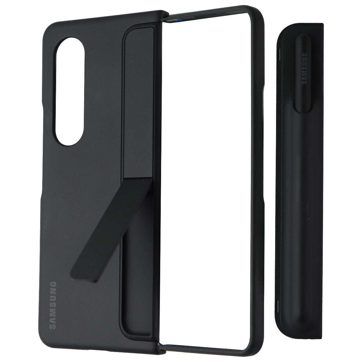 Samsung Standing Cover with Pen for Samsung Galaxy Z Fold4 - Black Cell Phone - Cases, Covers & Skins Samsung - Simple Cell Bulk Wholesale Pricing - USA Seller