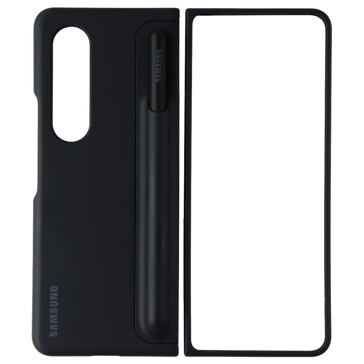 Samsung Standing Cover with Pen for Samsung Galaxy Z Fold4 - Black Cell Phone - Cases, Covers & Skins Samsung - Simple Cell Bulk Wholesale Pricing - USA Seller