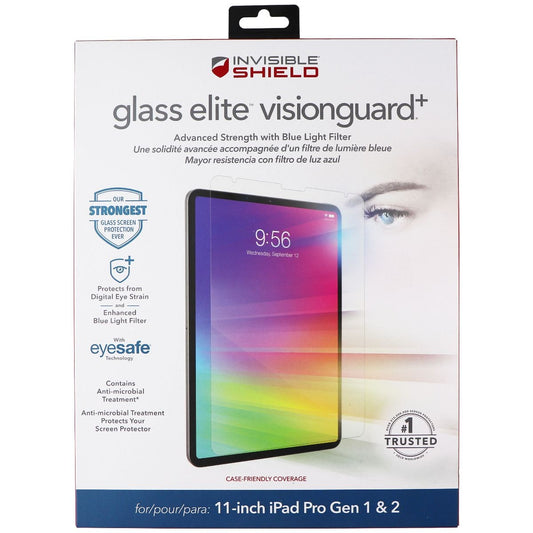 ZAGG (Glass Elite VisionGuard+) Screen for iPad 11-inch (2nd/1st Gen) - Clear iPad/Tablet Accessories - Screen Protectors Zagg    - Simple Cell Bulk Wholesale Pricing - USA Seller