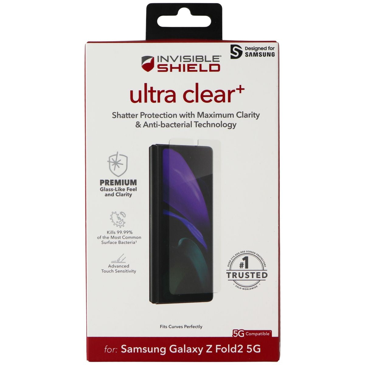 ZAGG InvisibleShield (Ultra Clear+) Film Protector for Samsung Galaxy Fold 2 Cell Phone - Screen Protectors Zagg - Simple Cell Bulk Wholesale Pricing - USA Seller