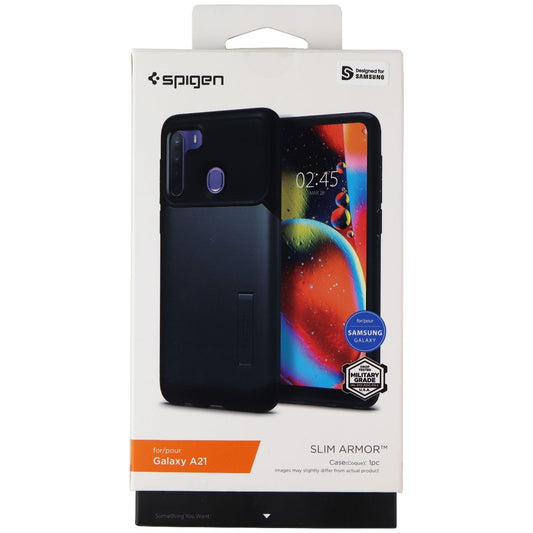 Spigen Slim Armor Series Case for Samsung Galaxy A21 - Black Cell Phone - Cases, Covers & Skins Spigen    - Simple Cell Bulk Wholesale Pricing - USA Seller