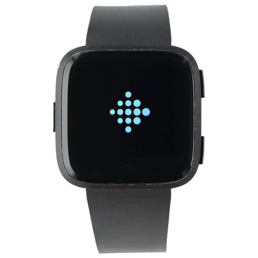 Fitbit Versa (1st Gen) Smart Watch - Black Aluminum/Black Band (FB505)