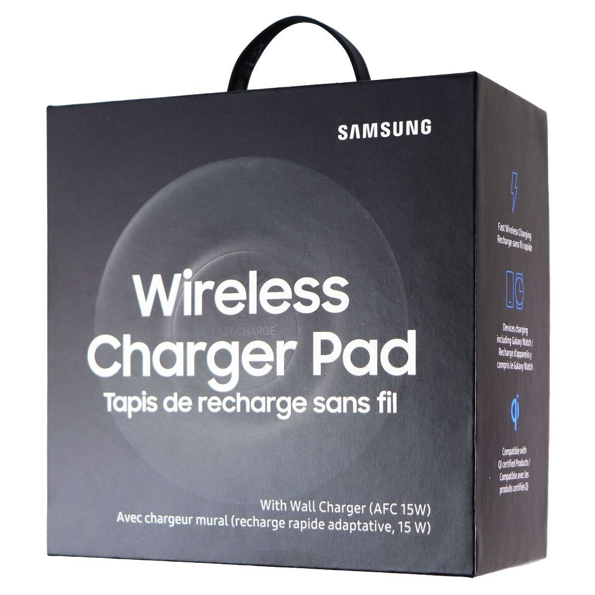 Samsung Wireless 15-Watt Charger Stand for Qi Devices - Black (EP-N5100) Cell Phone - Chargers & Cradles Samsung - Simple Cell Bulk Wholesale Pricing - USA Seller