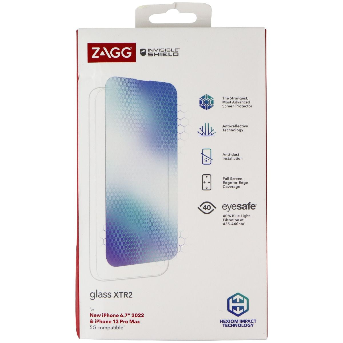 ZAGG InvisibleShield (Glass XTR2) Protector for iPhone 14 Plus and 13 Pro Max