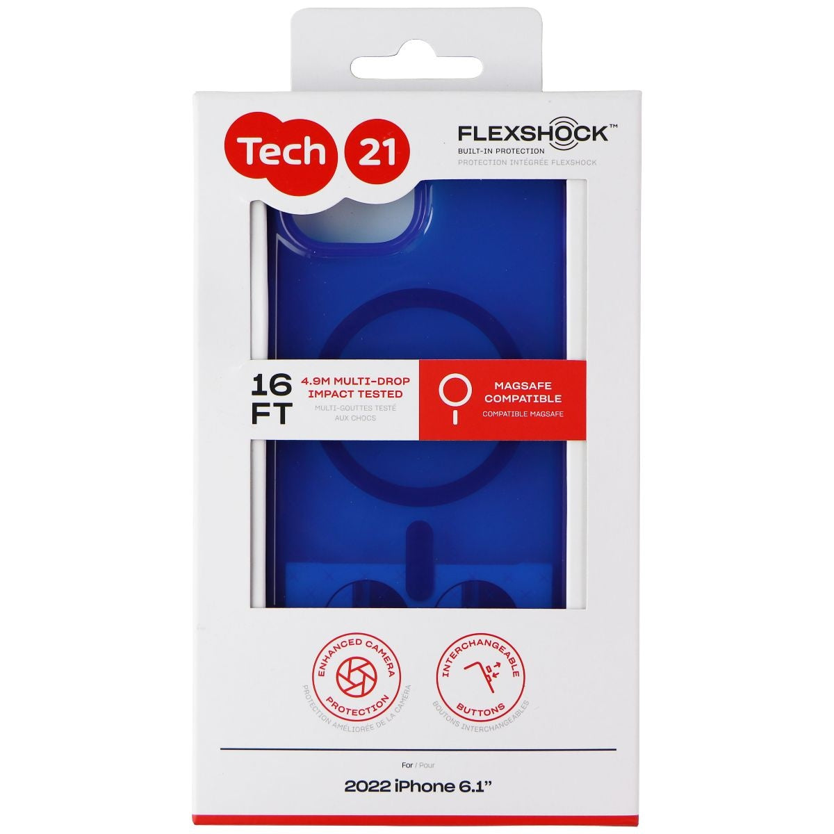 Tech21 EvoCheck Series Gel Case for MAgSafe for Apple iPhone 14 - Blue Cell Phone - Cases, Covers & Skins Tech21    - Simple Cell Bulk Wholesale Pricing - USA Seller