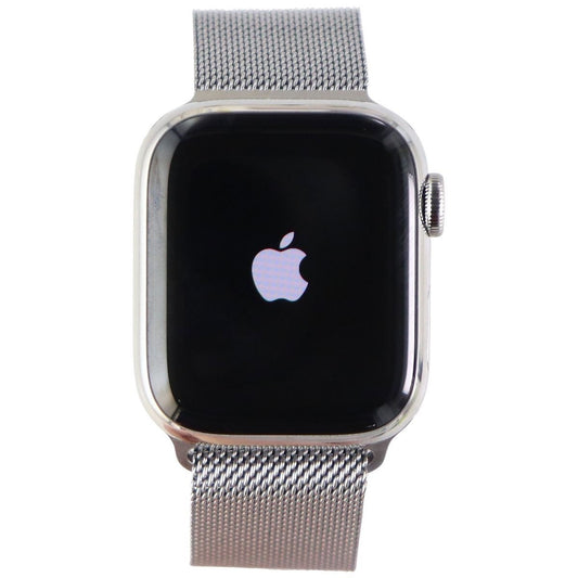 Apple Watch Series 7 (A2475) GPS + Cellular 41mm Silver Stainless Steel/Mil Loop Smart Watches Apple    - Simple Cell Bulk Wholesale Pricing - USA Seller