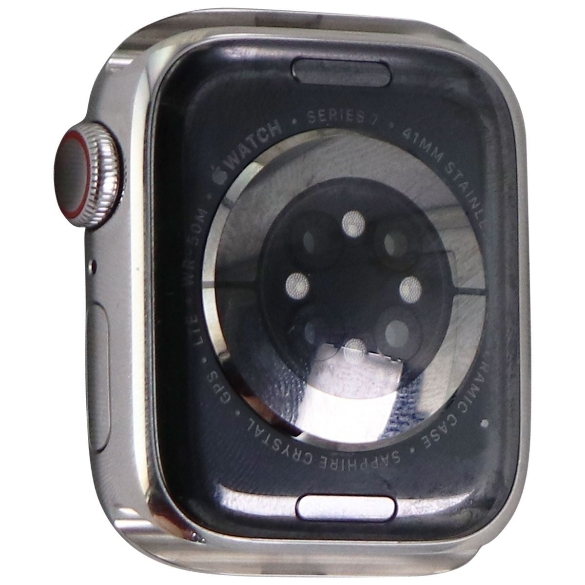 Apple Watch Series 7 (A2475) GPS + Cellular 41mm Silver Stainless Steel/Mil Loop Smart Watches Apple    - Simple Cell Bulk Wholesale Pricing - USA Seller