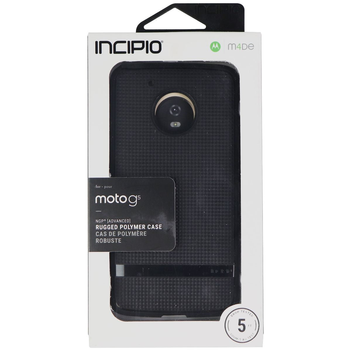 Incipio NGP Advanced Rugged Polymer Case for Motorola Moto G5 - Black Cell Phone - Cases, Covers & Skins Incipio    - Simple Cell Bulk Wholesale Pricing - USA Seller