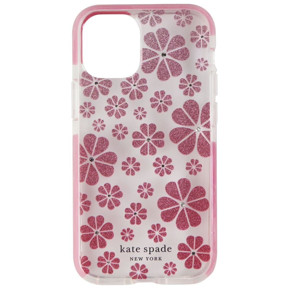 Kate Spade Hardshell Case for Apple iPhone 12 Mini - Floral Glitter Ombre/Clear Cell Phone - Cases, Covers & Skins Kate Spade New York    - Simple Cell Bulk Wholesale Pricing - USA Seller