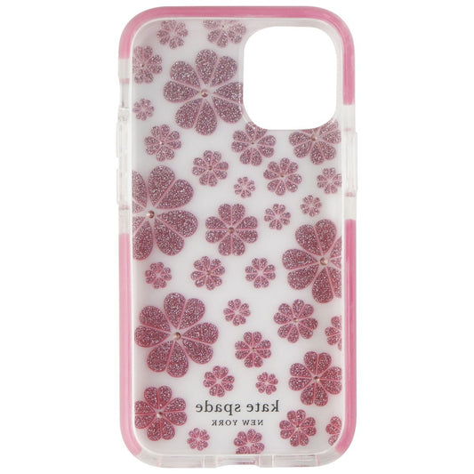 Kate Spade Hardshell Case for Apple iPhone 12 Mini - Floral Glitter Ombre/Clear Cell Phone - Cases, Covers & Skins Kate Spade New York    - Simple Cell Bulk Wholesale Pricing - USA Seller