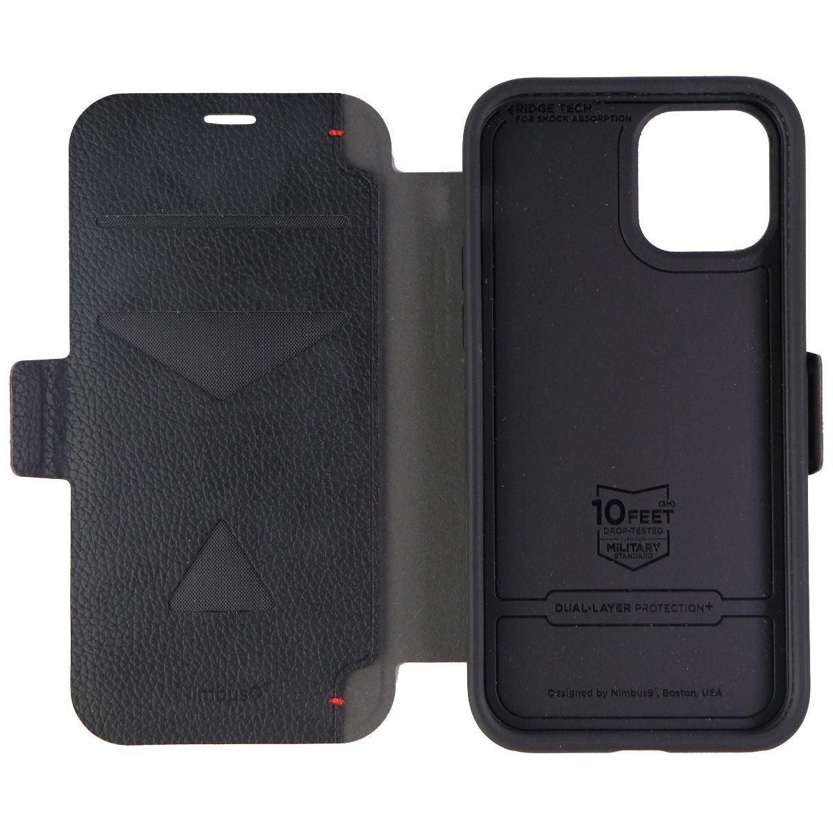 Nimbus9 Cirrus Wallet Essential Case for iPhone 12 Pro /12 - Saddle Black Cell Phone - Cases, Covers & Skins Nimbus9 - Simple Cell Bulk Wholesale Pricing - USA Seller