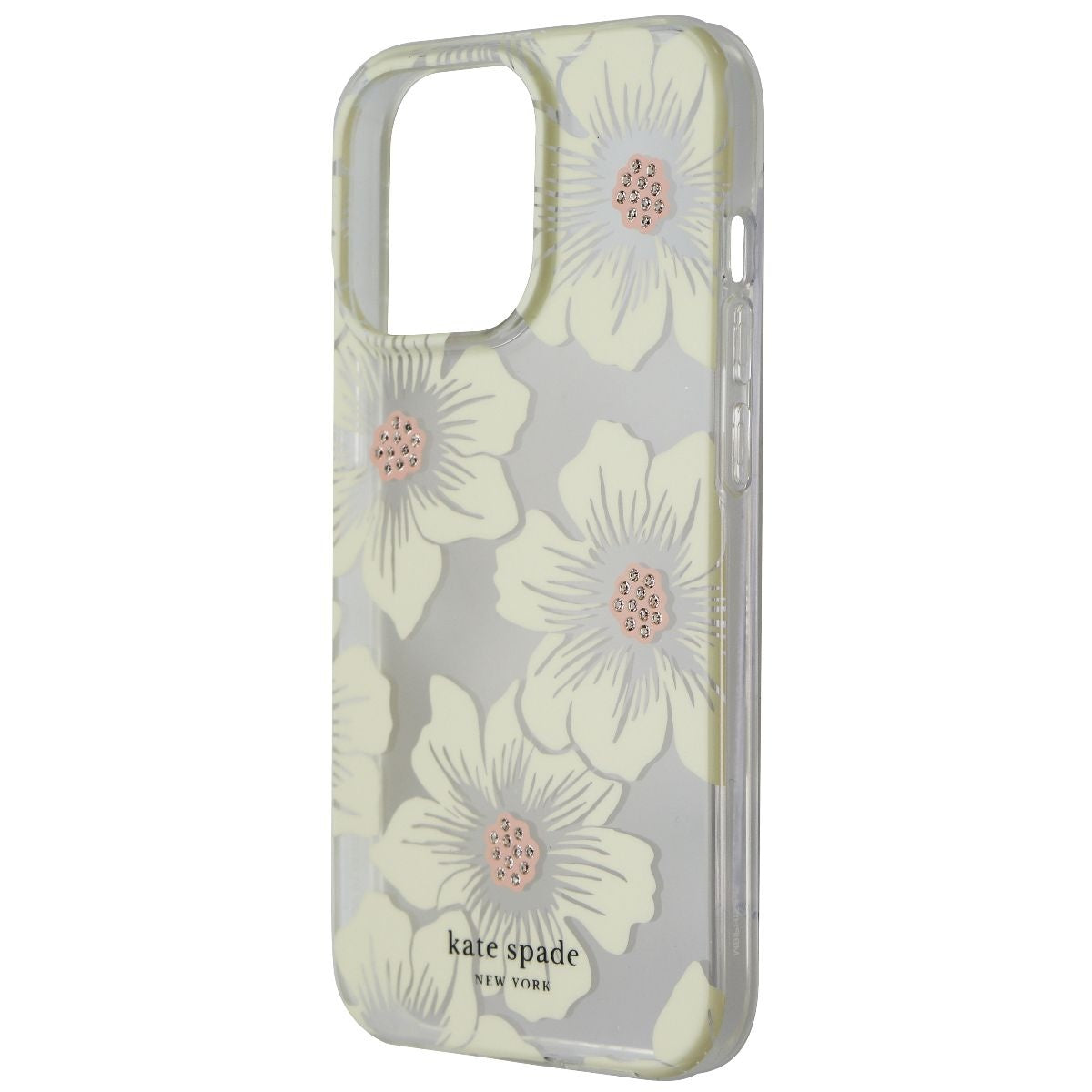 Kate Spade Protective Hardshell Case for iPhone 13 Pro - Hollyhock Floral Clear Cell Phone - Cases, Covers & Skins Kate Spade New York - Simple Cell Bulk Wholesale Pricing - USA Seller