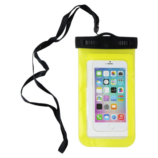 Universal Water Resistant Pouch for Smartphones with Carrying Cord - Yellow Cell Phone - Cases, Covers & Skins Unbranded    - Simple Cell Bulk Wholesale Pricing - USA Seller