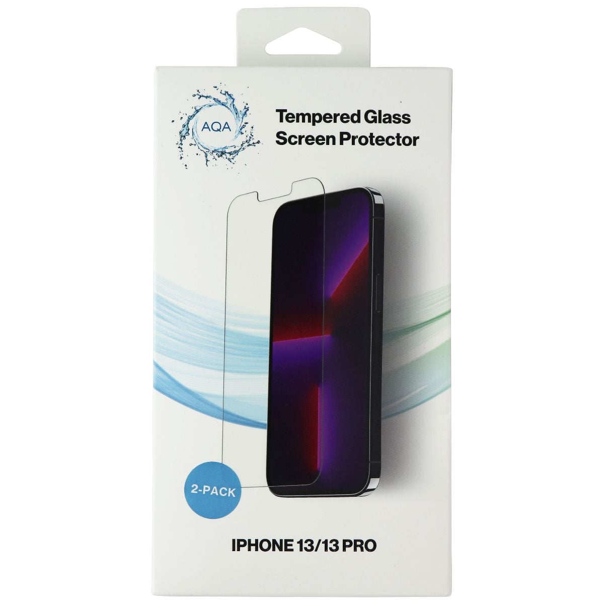 AQA Tempered Glass Screen Protector for iPhone 13/13 Pro - Clear/2-Pack Cell Phone - Screen Protectors AQA    - Simple Cell Bulk Wholesale Pricing - USA Seller