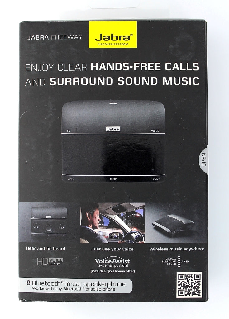 Jabra Freeway Series Wireless Bluetooth Car Speaker/Microphone - Black Cell Phone - Car Speakerphones Jabra - Simple Cell Bulk Wholesale Pricing - USA Seller