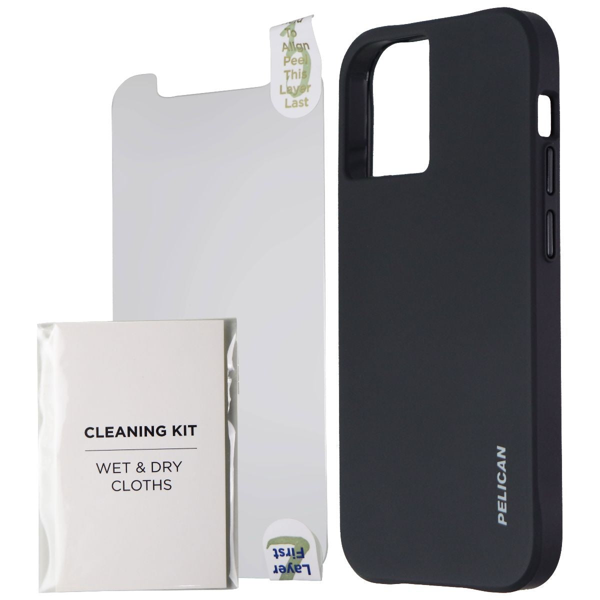 Pelican Hardshell Case & Tempered Glass for Apple iPhone 12 mini (5.4) - Black Cell Phone - Cases, Covers & Skins Pelican - Simple Cell Bulk Wholesale Pricing - USA Seller