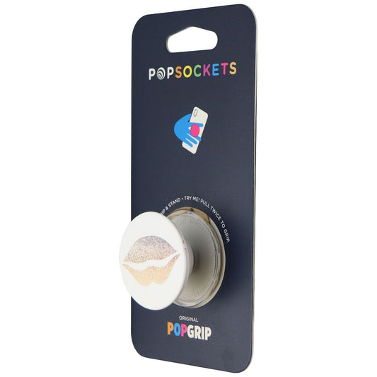 PopSockets: Collapsible Grip & Stand for Phones and Tablets - Gold Lips Cell Phone - Mounts & Holders PopSockets - Simple Cell Bulk Wholesale Pricing - USA Seller