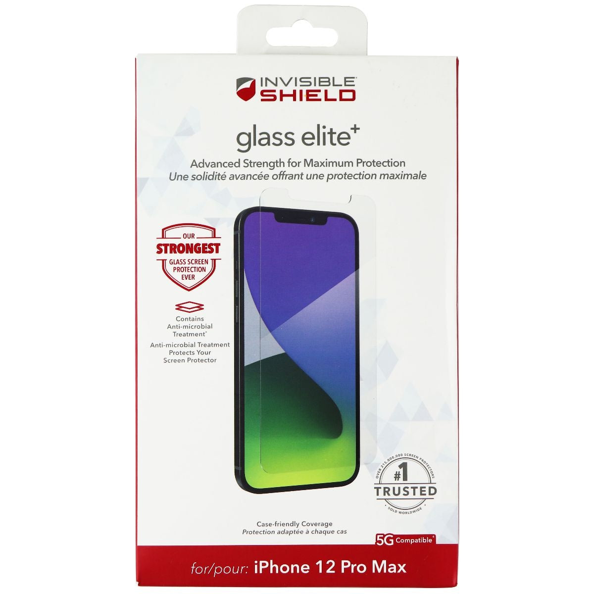 ZAGG InvisibleShield Glass Elite+ Screen Protector for iPhone 12 Pro Max Cell Phone - Screen Protectors Zagg - Simple Cell Bulk Wholesale Pricing - USA Seller