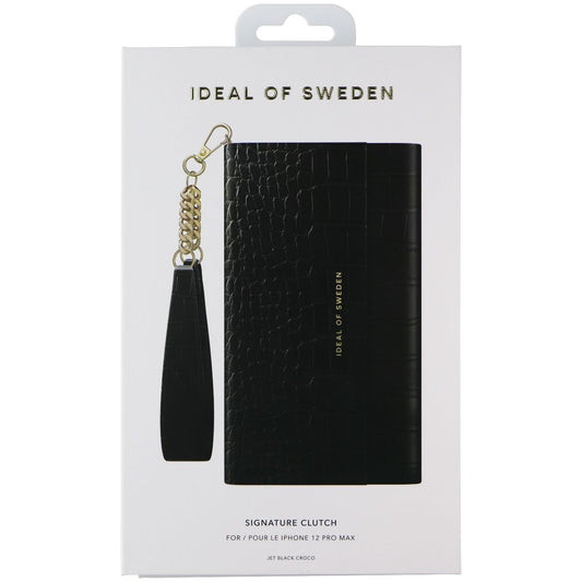 iDeal of Sweden Signature Clutch Case for iPhone 12 Pro Max - Jet Black Croco Cell Phone - Cases, Covers & Skins iDeal of Sweden    - Simple Cell Bulk Wholesale Pricing - USA Seller