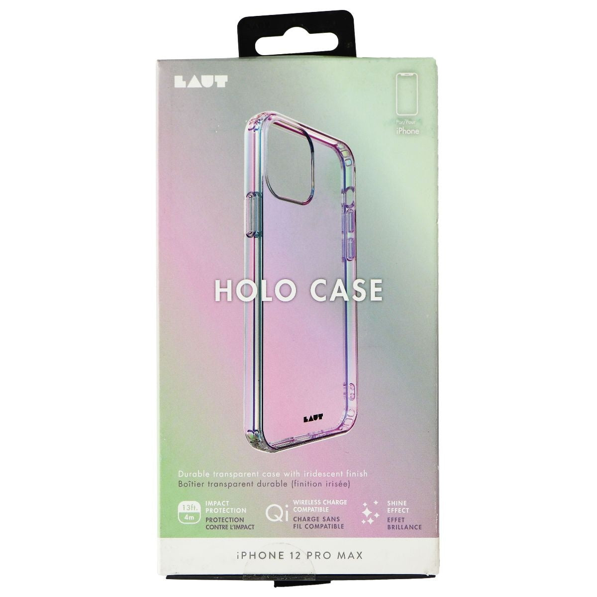LAUT Holo Series Case for Apple iPhone 12 Pro Max - Pearl / Transparent Cell Phone - Cases, Covers & Skins Laut    - Simple Cell Bulk Wholesale Pricing - USA Seller
