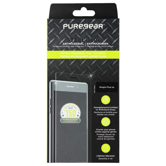 Pure Gear Steel 360 Screen Protector with Alignment Tray for Google Pixel 6a Cell Phone - Screen Protectors PureGear    - Simple Cell Bulk Wholesale Pricing - USA Seller