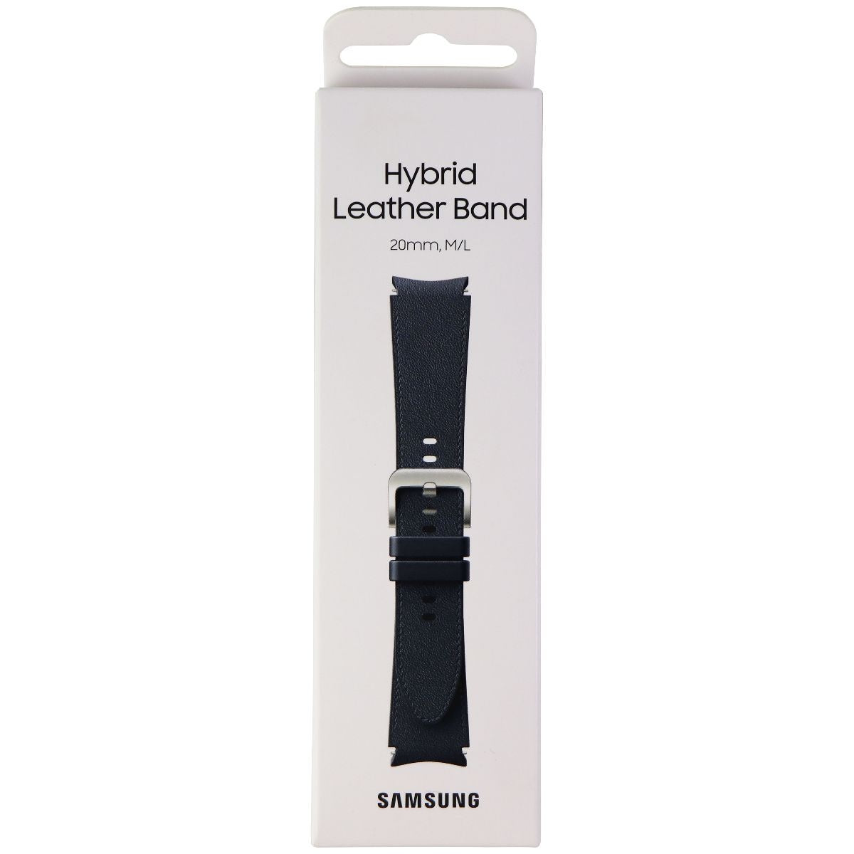 Samsung Hybrid Leather Band for Galaxy Watch4 & Later (20mm) M/L - Black Smart Watch Accessories - Watch Bands Samsung - Simple Cell Bulk Wholesale Pricing - USA Seller