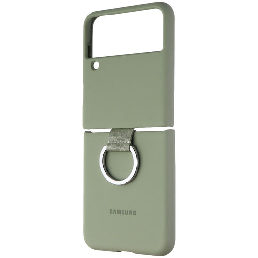 Samsung Silicone Protective Cover with Ring for Galaxy Z Flip3 5G - Olive Green Cell Phone - Cases, Covers & Skins Samsung Electronics - Simple Cell Bulk Wholesale Pricing - USA Seller