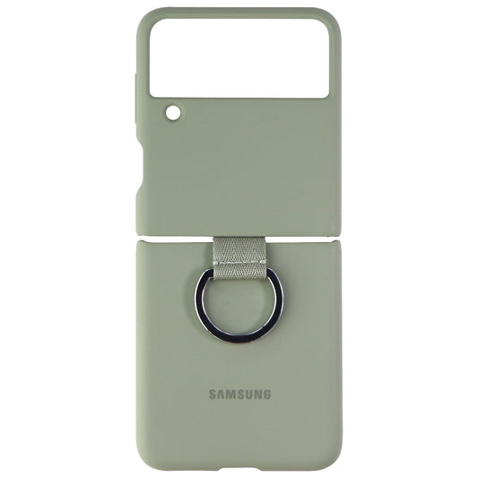 Samsung Silicone Protective Cover with Ring for Galaxy Z Flip3 5G - Olive Green Cell Phone - Cases, Covers & Skins Samsung Electronics - Simple Cell Bulk Wholesale Pricing - USA Seller