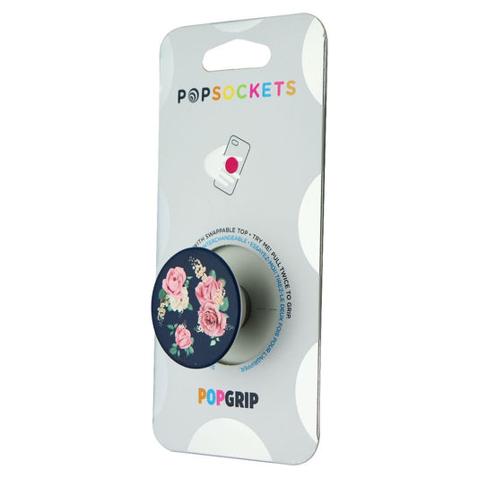 PopSockets PopGrip Swappable Grip for Phones & Tablets - Navy Blue/Pink Rose Cell Phone - Mounts & Holders PopSockets - Simple Cell Bulk Wholesale Pricing - USA Seller