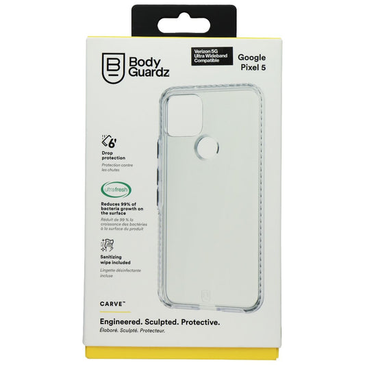 BodyGuardz Carve Series Case for Google Pixel 5 - Clear Cell Phone - Cases, Covers & Skins BODYGUARDZ    - Simple Cell Bulk Wholesale Pricing - USA Seller