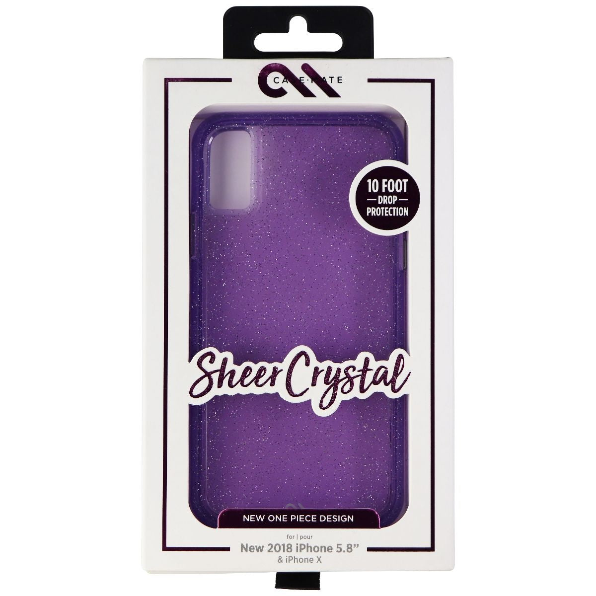 Case-Mate Sheer Crystal Series Case for Apple iPhone Xs/X - Crystal Purple Cell Phone - Cases, Covers & Skins Case-Mate - Simple Cell Bulk Wholesale Pricing - USA Seller