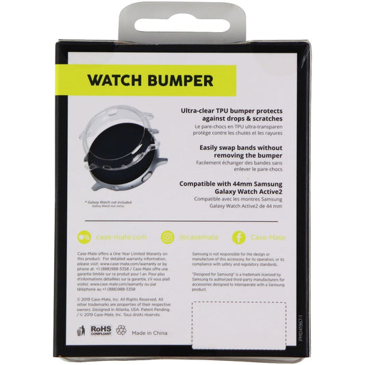Case-Mate (44mm) Tough Watch Bumper for Samsung Galaxy Watch Active2 - Clear Smart Watch Accessories - Smart Watch Cases Case-Mate    - Simple Cell Bulk Wholesale Pricing - USA Seller