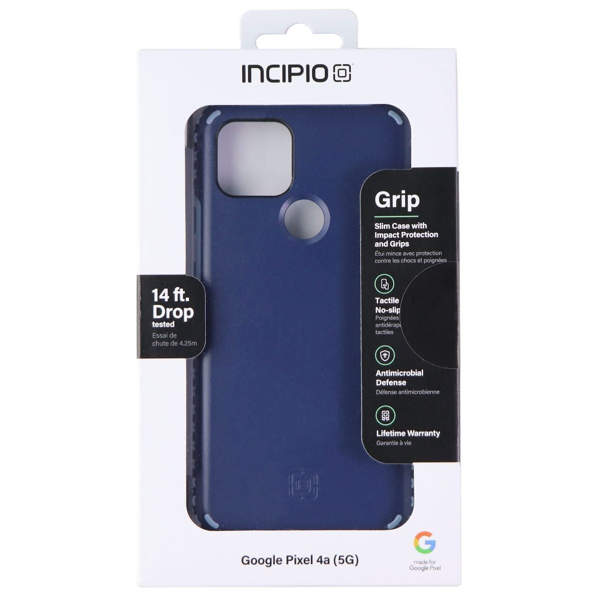 Incipio Grip Series Hard Case for Google Pixel 4a (5G) - Midnight Blue Cell Phone - Cases, Covers & Skins Incipio    - Simple Cell Bulk Wholesale Pricing - USA Seller