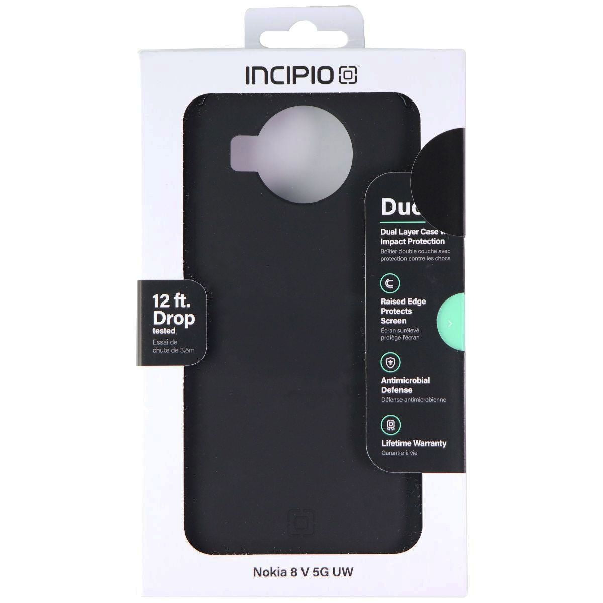 Incipio Duo Series Dual Layer Case for Nokia 8 V 5G UW - Black Cell Phone - Cases, Covers & Skins Incipio    - Simple Cell Bulk Wholesale Pricing - USA Seller