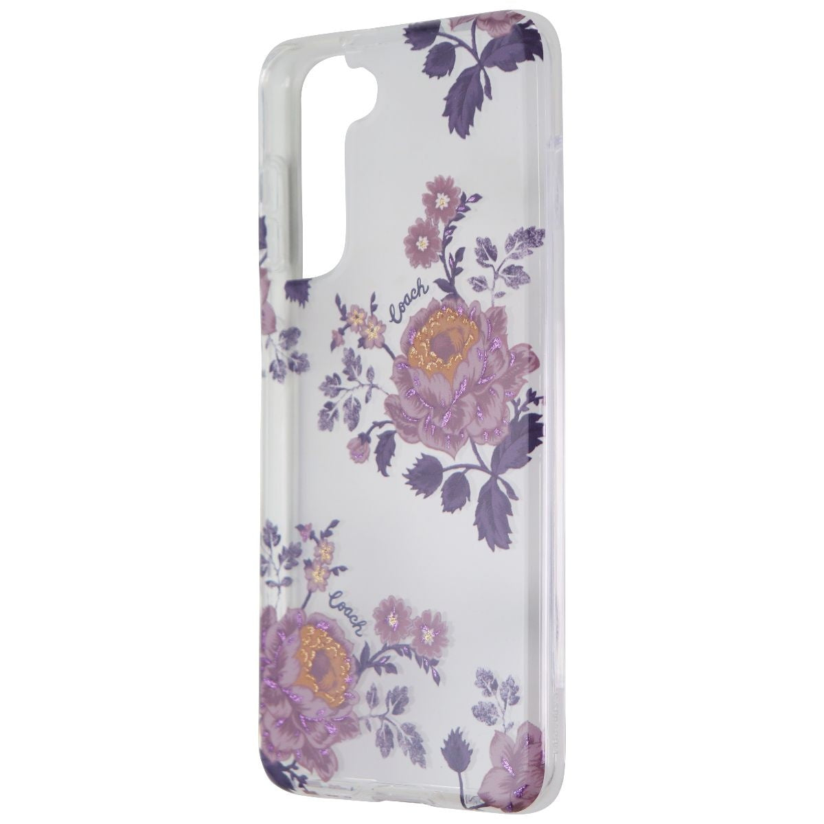 Coach Protective Case for Samsung S21 / S21 5G - Moody Floral Purple / Clear Cell Phone - Cases, Covers & Skins Coach    - Simple Cell Bulk Wholesale Pricing - USA Seller