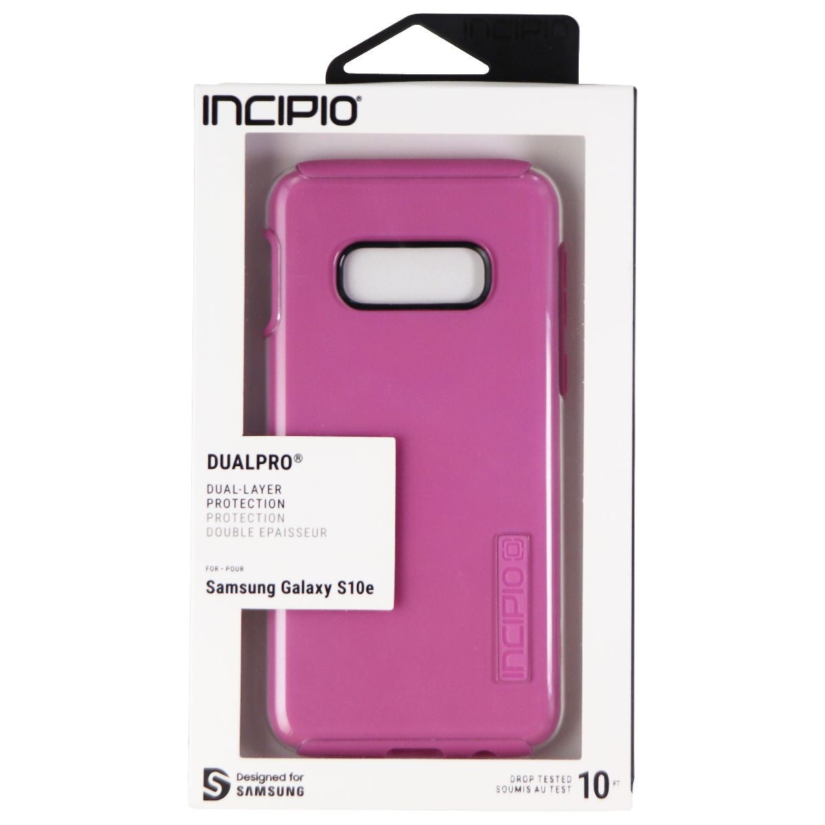 Incipio DualPro Series Case for Samsung Galaxy S10e - Fuchsia Pink/Clear Cell Phone - Cases, Covers & Skins Incipio    - Simple Cell Bulk Wholesale Pricing - USA Seller
