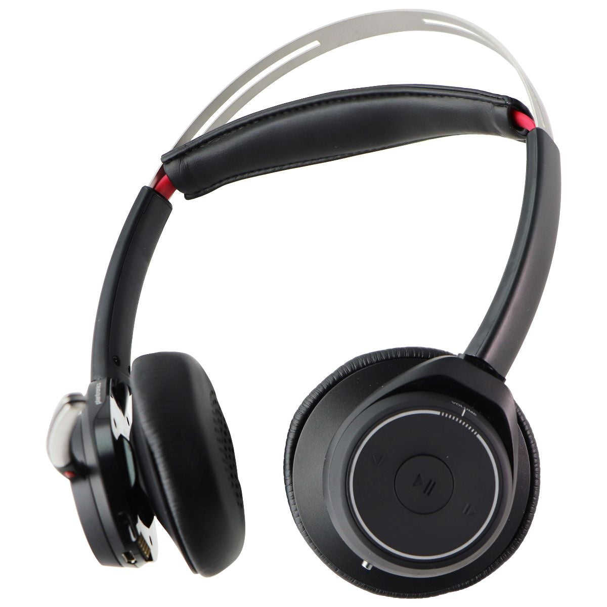 Poly Voyager Focus UC Bluetooth Stereo Headset with Mic and Charge Stand - Black Cell Phone - Headsets Plantronics    - Simple Cell Bulk Wholesale Pricing - USA Seller