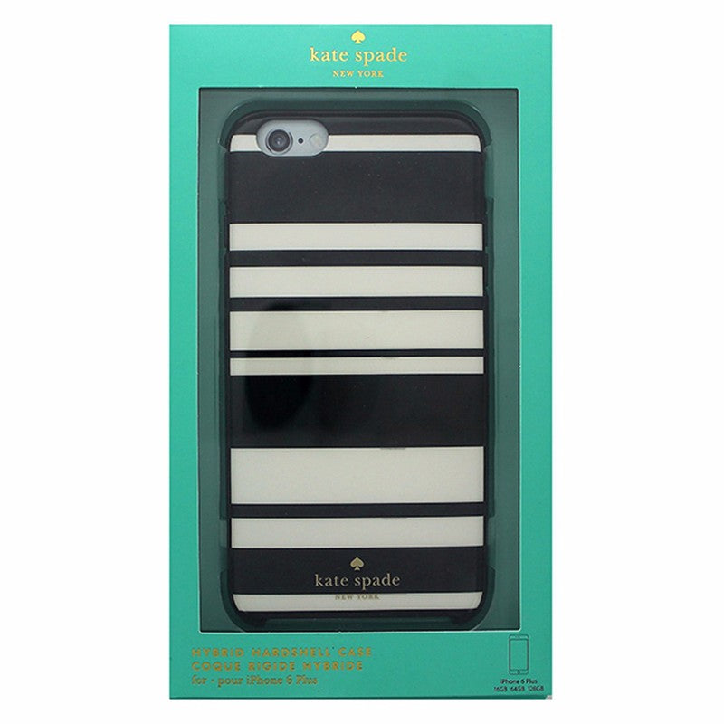 Kate Spade Hybrid Hardshell Case for iPhone 6 Plus 6S Plus Black White Stripes Cell Phone - Cases, Covers & Skins Kate Spade    - Simple Cell Bulk Wholesale Pricing - USA Seller