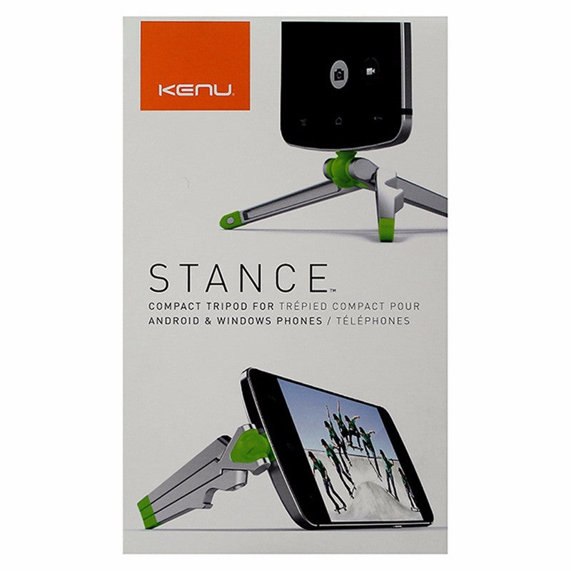 Kenu Stance Tripod for Android & Windows Phones - Silver & Green Cell Phone - Mounts & Holders Kenu    - Simple Cell Bulk Wholesale Pricing - USA Seller