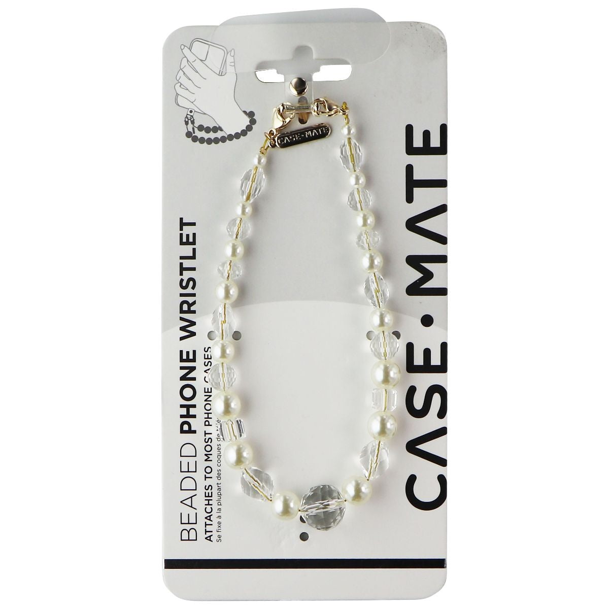 Case-Mate Beaded Universal Phone Wristlet - Crystal Pearl Cell Phone - Straps & Charms Case-Mate - Simple Cell Bulk Wholesale Pricing - USA Seller