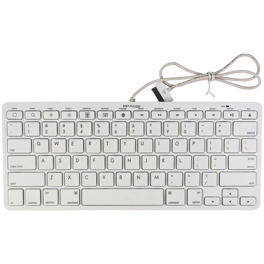 Max Cases (30-Pin) Wired Keyboard for Older Gen iPads 3/2/1 - White (PM9241) Keyboards/Mice - Keyboards & Keypads Max Cases    - Simple Cell Bulk Wholesale Pricing - USA Seller