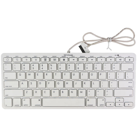 Max Cases (30-Pin) Wired Keyboard for Older Gen iPads 3/2/1 - White (PM9241) Keyboards/Mice - Keyboards & Keypads Max Cases - Simple Cell Bulk Wholesale Pricing - USA Seller