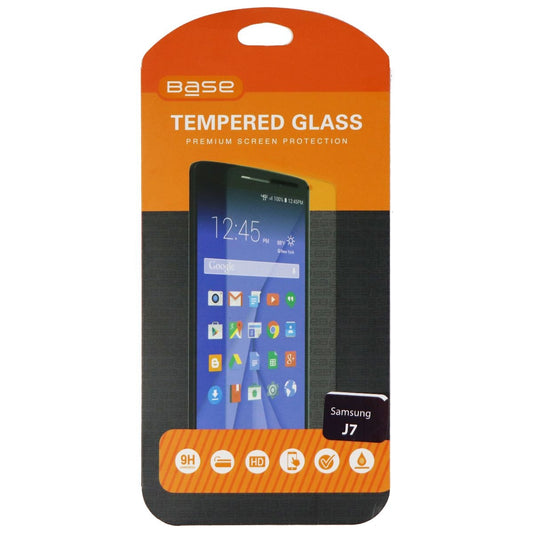Base Tempered Glass Premium Screen Protector for Samsung Galaxy J7 - Clear Cell Phone - Screen Protectors Base    - Simple Cell Bulk Wholesale Pricing - USA Seller