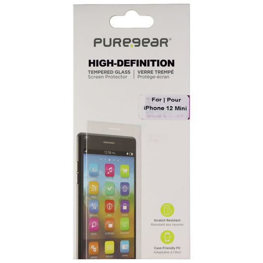 PureGear HD Clear Tempered Glass Screen Protector for Apple iPhone 12 Mini Cell Phone - Screen Protectors PureGear    - Simple Cell Bulk Wholesale Pricing - USA Seller