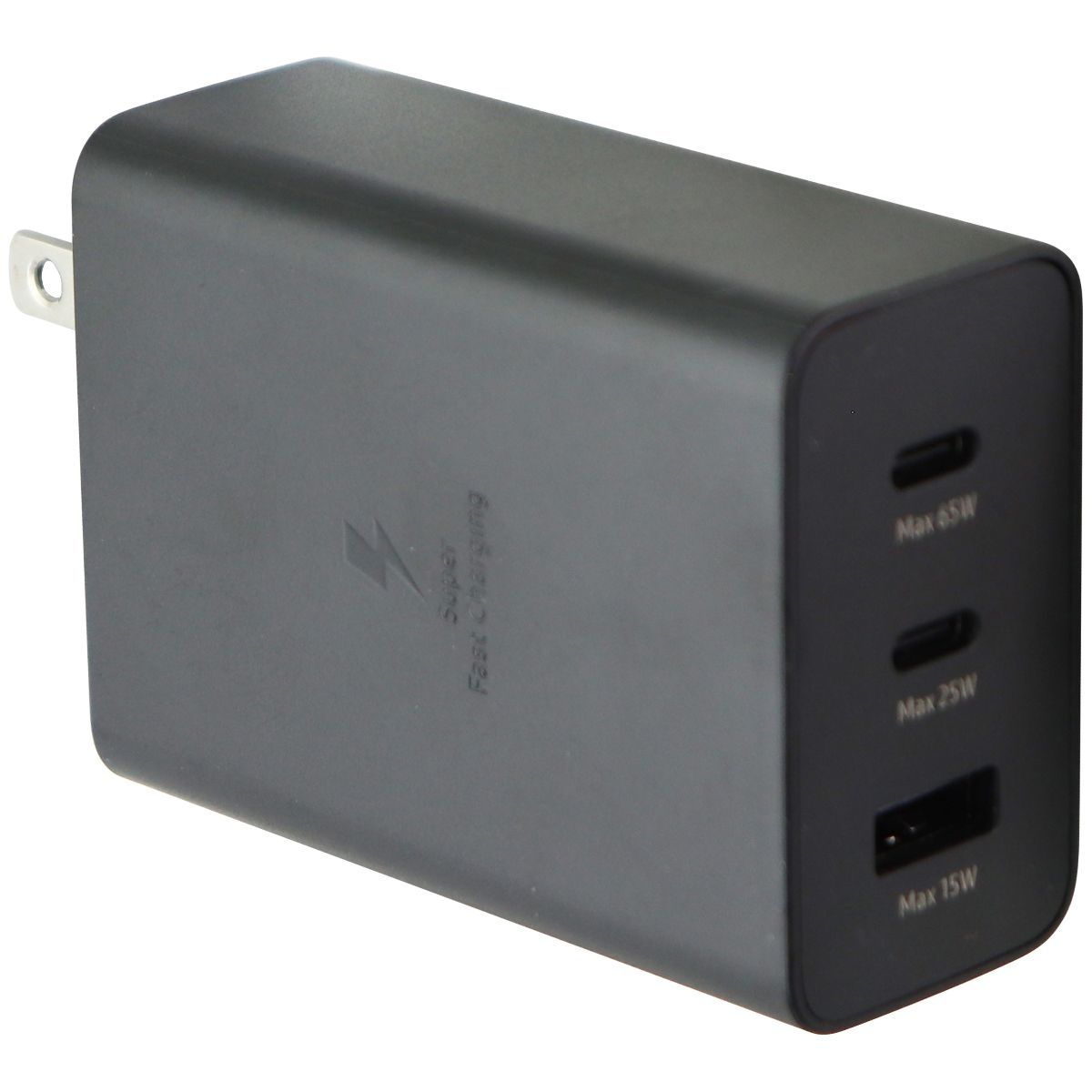 Samsung 65W Power Adapter Trio with 2x USB-C and USB-A Port - Black (EP-T6530)