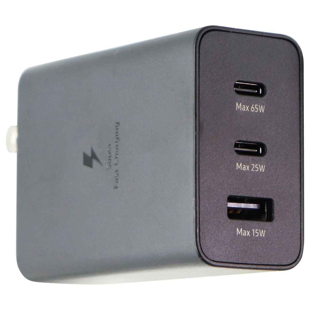 Samsung 65W Power Adapter Trio with 2x USB-C and USB-A Port - Black (EP-T6530) Cell Phone - Chargers & Cradles Samsung - Simple Cell Bulk Wholesale Pricing - USA Seller